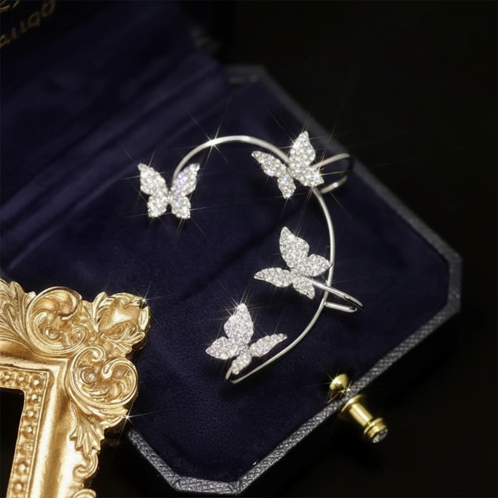 Butterfly ear cuff lifestyle photo